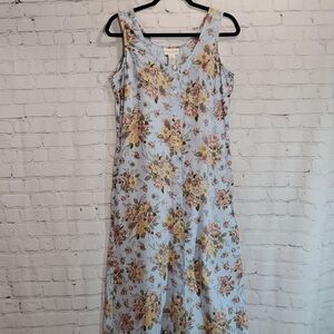 Jones New York Sport floral cotton maxi dress size 4